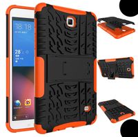 Samsung TAB S2 T810 9.7" Stand Case, Facile Foldable Wheel Marks Armor Useful Cover, HUZIGE New Come Hard Scratch Proof Protect Thin Slim Warrior Tablet Light Case For Samsung TAB S2 T810 9.7" Orange