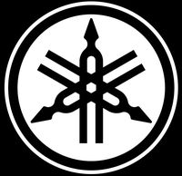 YAMAHA LOGO VINYL STICKERS SYMBOL 5.5" DECORATIVE DIE CUT DECAL FOR CARS TABLETS LAPTOPS SKATEBOARD - WHITE