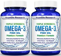 Fish Oil Pills - Pharmaceutical Quality - Triple Strength Omega 3 Burpless Capsules (2 Pack)