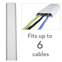 OmniMount OCM On-Wall Cable Management Covers, Paintable, Flat Design to Conceal up to 6 Cables, Set of Three, 3.25" x 18" Inches