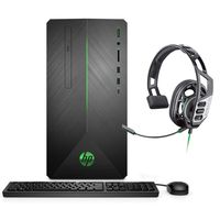 HP Pavilion VR Ready Gaming Desktop, Core i5-9400F, GTX 1660 Ti 6GB GDDR6, 16GB RAM, 1TB SSD+1TB HDD, Hexa-Core up to 4.10 GHz, RJ-45 LAN, USB-C, Pro Gaming Headst, BT, Wi-Fi, DVD-RW, Win 10