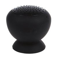 Amoji Mini Mushroom Speaker, Wireless Bluetooth Speaker with Waterproof Silicon Suction Cellphone Holder (Black)