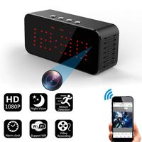 Hidden Camera Clock DICPHIL Spy Camera Nanny Cams Wireless with Cell Phone APP HD 1080P WiFi Cam with Night Vision Motion Detection 140 Angle for Home and Office