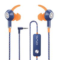 OVC Active Noise Cancelling Earbuds Earphone Wired ANC Headphone - 60 Hours Playtime, Dual Driver, Bass Enhancement, Volume Control with Microphone, 3.5mm Plug for Android (Blue)
