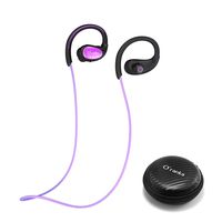 Oranka Bluetooth Headphones,Best Wireless Headphones Sports with Mic HD Stereo Sweatproof Earbuds for Running Workout Gym IPX6 Waterproof 9 Hours Battery Headsets (Purple)