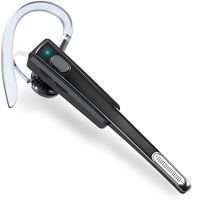 Bluetooth Headset, Wireless Bluetooth V4.1 Earphones with Ultralight Sweatproof Earpieces, Noise Cancelling Microphone for iPhone and Android Cellphones for Business/Office/Driving (Black)