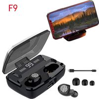 CHERRYSONG Bluetooth 5.0 Wireless Earbuds with 1200 mAh LED Display Charging Case,IPX7 Waterproof F9 TWS Stereo Headphones in Ear,HD Stereo Built-in Mic in-Ear Earphones,80 Hours Playtime