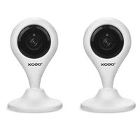 XODO E4 2 Pack Full HD 1080p Wireless Smart Home Security Camera, Sound Detection, Video Playback, Remote View, Night Vision, 2 Way Audio, WiFi, Compatible with Alexa and Google Home Assistant