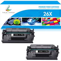 True Image Compatible Toner Cartridge Replacement for HP 26X CF226X 26A CF226A Laserjet Pro M402n M402dn M402 M426 M426fdn Laser Jet MFP M426fdw M426dw M402dw Printer Ink High Yield (Black, 2-Pack)
