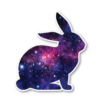 Bunny Sticker Galaxy Stickers - Laptop Stickers - 2.5" Vinyl Decal - Laptop, Phone, Tablet Vinyl Decal Sticker S1239