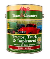 Majic Paints 8-0961-1 Town & Country Tractor, Truck & Implement Oil Base Enamel Paint, 1-Gallon, M.F. Red