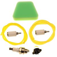 Hipa Primer Bulb Pump with Air Filter Fuel Filter Fuel Line Hose Tube Spark Plug for Poulan Craftman Chainsaw