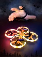 TSXGJ Smart Watch Quadcopter, Gravity Sense UFO Mini Drones, Pneumatic LED Lighting Gesture Remote Control Four Axis Smart Drone Remote Gesture Interactive Aircraft RC Gift (Yellow & Black)