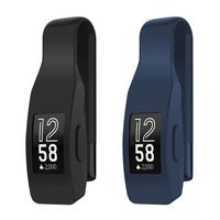 EEweca 2-Pack Clip for Fitbit Inspire or Inspire HR Holder Accessory, Black+Midnight Blue
