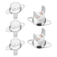 uxcell KSD301 Thermostat 150°C 10A Normally Closed N.C Adjust Snap Disc Temperature Switch for Microwave,Oven,Coffee Maker,Smoker 5pcs
