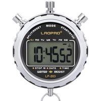 LAOPAO Melt Stopwatch,1/100th Second 2 Lap Memory, Clock Daily Rainproof Digital Timer for Sports Match, Competition, Coach,Referee, Training, Timing