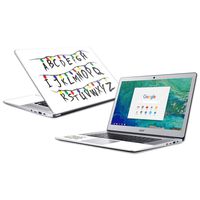 MightySkins Skin Compatible with Acer Chromebook 15" (2018) - Stranger Alphabet | Protective, Durable, and Unique Vinyl Decal wrap Cover | Easy to Apply, Remove, and Change Styles | Made in The USA