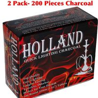 Garden at Home 2 - Box of 100pcs Disk Coal Holland Easy Quick Lighting Charcoal for Hookah -33mm Total 200pcs