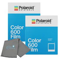 Polaroid Originals Color Instant Film for 600 and i-Type Cameras Bundle with a Lumintrail Cleaning Cloth