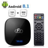 Sidiwen Android 8.1 TV Box F1 1GB RAM 8GB ROM Amlogic S905W Quad-Core Cortex-A53 CPU 2.4G WiFi Ethernet Support 3D 4K H.265 Smart Media Player
