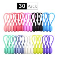 DLseego Reusable Strong Magnet Silicone Twist Ties Multi Color Cord Winders for Organizing Hanging Securing Items Convenient to Use in Many Ways and Can Be Used in Entertainment (10 Colors-30Pack)