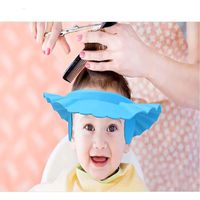 Baby Shower Cap,Fheaven Baby Kids Adjustable Shampoo Bath Bathing Shower Cap Hat Wash Hair Shield (blue)