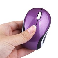 Sannysis Cute Mini 2.4 GHz Wireless Optical Mouse Mice for PC Laptop Notebook (Purple)