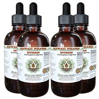 Myrrh Alcohol-Free Liquid Extract, Organic Myrrh (Commiphora myrrha) Gum Resin Glycerite Natural Herbal Supplement, Hawaii Pharm, USA 4x4 fl.oz