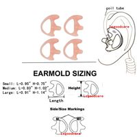 Lsgoodcare Two Pairs Replacement Rubber Silicone Earplug Earmold Ear Buds (Left and Right) for Two-Way Radio Headset Air Acoustic Earpiece Headset Walkie Talkie Earpiece,Pink Color, Medium Size