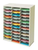Fellowes 25061 Literature Organizer, 36 Sections Letter, 29 x 11 7/8 x 34 11/16, Dove Gray