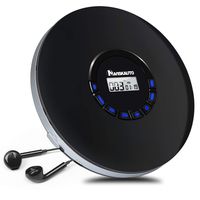 Rechargeable Portable CD Player for Car, Compact Personal CD Player with LED Backlit Display, 12 Hours Playing Time, Shockproof and 3.5mm AUX Cable