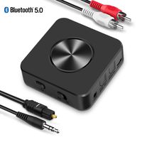 Bluetooth 5.0 Transmitter Receiver for TV BTMAGIC AptX Low Latency Wireless Audio Adapter for Home Stereo Speakers PC Headphones (3.5mm AUX, RCA,Optical, USB), Dual Link