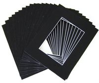 50 set of 11x14 Black Photo Mats for 8x12 + backing + bags