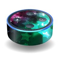 MightySkins Skin Compatible with Amazon Echo Dot (2nd Generation) wrap Cover Sticker Skins Glow Stars
