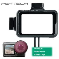 PGYTECH Huaye OSMO Compact Action 4K Waterproof Camera Sports Type-C Cable Protector Lens Hood Cage Compatible with DJI OSMO Action Camera Accessories (PGYTECH OSMO Action Camera Cage)