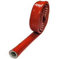 Electriduct 1.5" Thermo Armor Silicone Coated Fiberglass Fire Sleeve - 3 Feet - Red/Orange