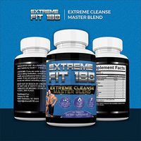 Extreme Fit 180-Extreme Cleanse Master Blend- Flush Excess Waste And Toxins- Increase Nutrient Absorption- Promote Weight Loss -100% Natural Key Ingredients (60 Capsules)