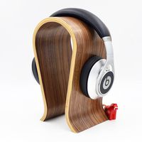 Wood Headphone Stand Walnut Headphone Display Headphone Holder Hanger for All On-Ear Headphones Headset Earphone