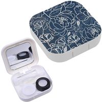 Portable Contact Lens Case Box Travel Kit Mirror + Bottle + Tweezers Container Holder [ Decoration Material Garden ]