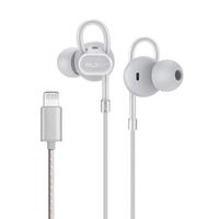 PALOVUE Lightning Headphones Earbuds Earphones with Microphone Controller MFi Certified Noise Isolation Compatible iPhone 11 Pro Max iPhone X/XS Max/XR iPhone 8/P iPhone 7/P NeoFlowColor (Grey)