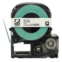 K-SUN CORPORATION 212BW K-Sun 212BW Tape Black on White 1/2" LABELShop - 1 Each