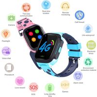 Pleasay Children's Smart Watch Kids Fitness Activity Tracker, HD Video Call 4G Full Netcom with AI Payment WiFi Chat GPS Positioning, Smart Wristband Watch for Kids - Blue/Pink