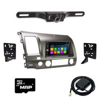 DVD GPS Navigation Bluetooth Radio and Dash Kit for Honda Civic 2006-2011 Taupe with Backup Camera