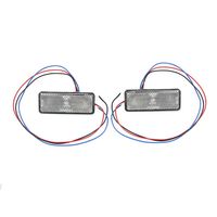 Quaant 2x Universal Car ATV SUV 12V Red 24 LED Stop Fog Tail Brake Light Lamp Bulb (White)