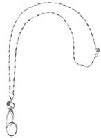 Stainless Steel Chain Lanyard and Badge Holder 34 inches, Magnetic Breakaway Clasp or Non Breakaway Options Available (Stainless Steel -Breakaway Clasp)