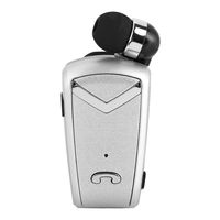 Fineblue Wireless Bluetooth Headset in-Ear Retractable Business Lavalier Earphone, Noise Cancelling, MicBusiness/Workout/Driving(White)