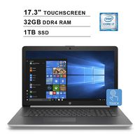 2019 Newest HP Pavilion 17.3 Inch HD Touchscreen Laptop (Intel Quad-Core i7-8550U up to 4GHz, 32GB RAM, 1TB SSD, Intel UHD 620, DVD, WiFi, Bluetooth, HDMI, Windows 10) (Renewed)