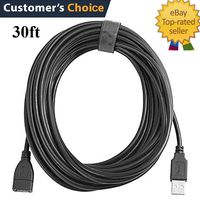Simyoung USB 2.0 Type A Male to A Female Extension Cable Connector Adapter Extender Wire Cord Plug Jack (30FT)