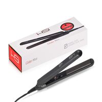 HSI Professional Glider Mini 0.5" Flat Iron - Small, Lightweight & Portable Travel Size Straightening Iron - Quick & Easy Hair Design & Enhancement for Men & Women