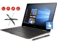 HP Spectre x360 13t Premium Ultra Light Convertible 2-in-1 Laptop (Intel 8th gen i7-8550U Quad Core, 16GB RAM, 2TB SSD, 13.3" UHD 4K (3840x2160) Touch, Active Stylus Pen, Win 10 Pro) Dark Ash Silver